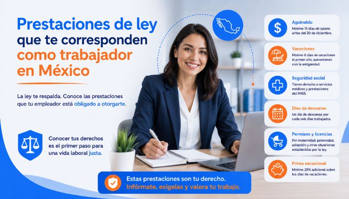 Prestaciones de ley que te corresponden como trabajador en México